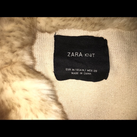 Faux fur Zara coat size M - Picture 2 of 4